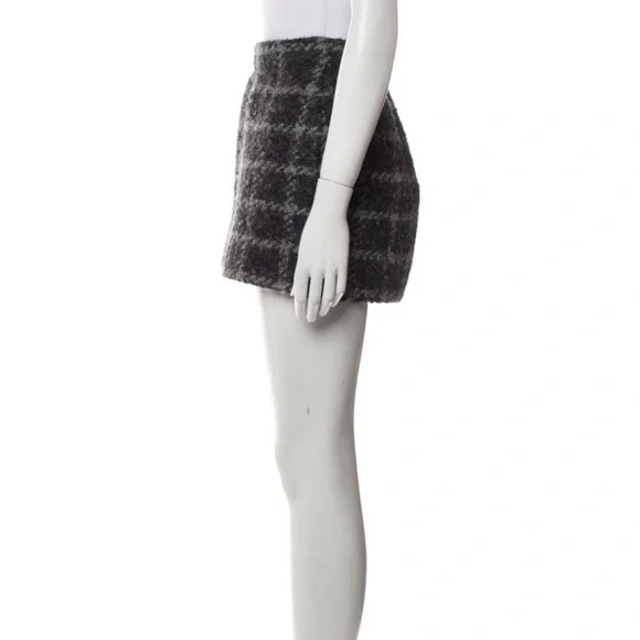 RED VALENTINO Wool Blend Plaid Mini Skirt - Picture 2 of 10
